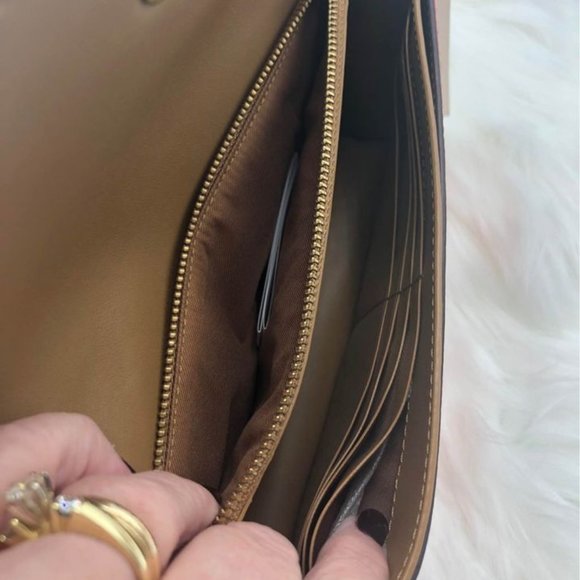 *SOLD* New Coach Polished Pebble Leather Hayden Crossbody - Red/Orange - Picture 8 of 10